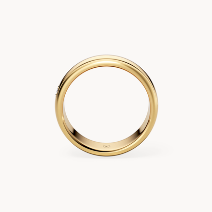 Square Solitaire Wedding Band