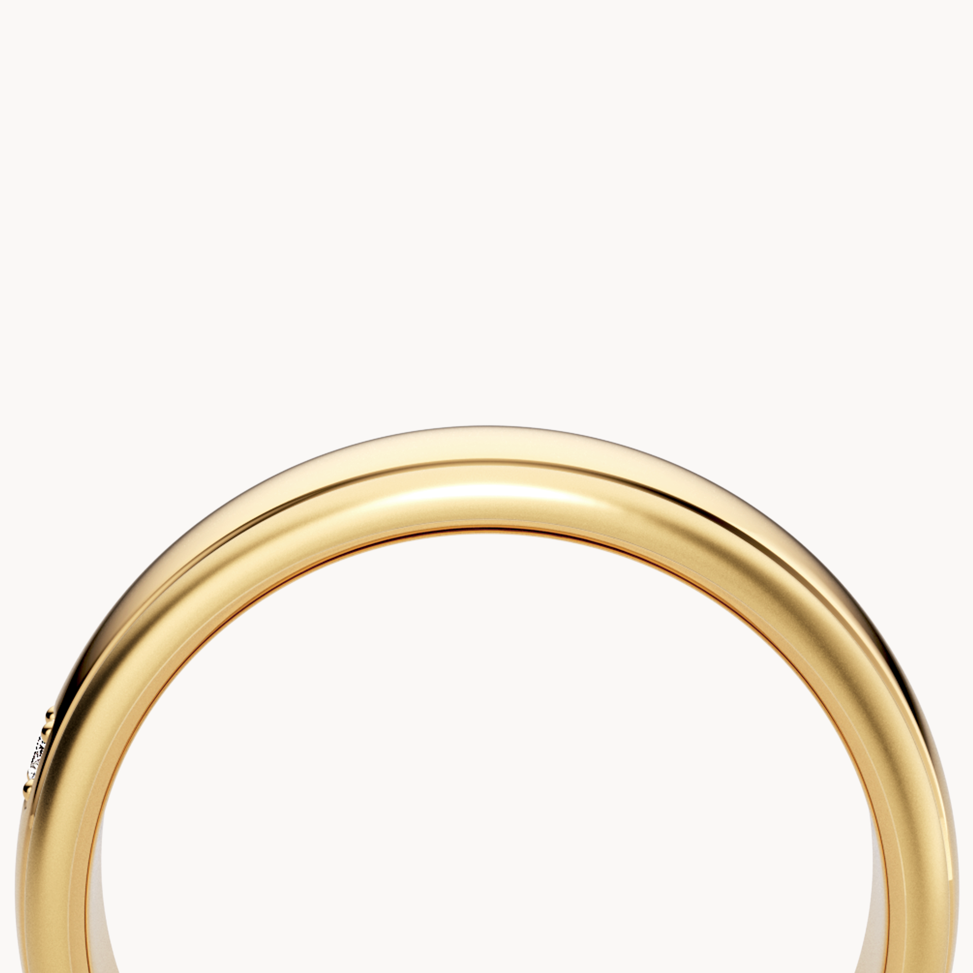 Square Solitaire Wedding Band