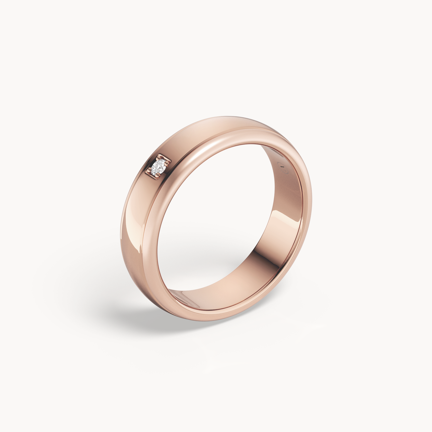 Square Solitaire Wedding Band