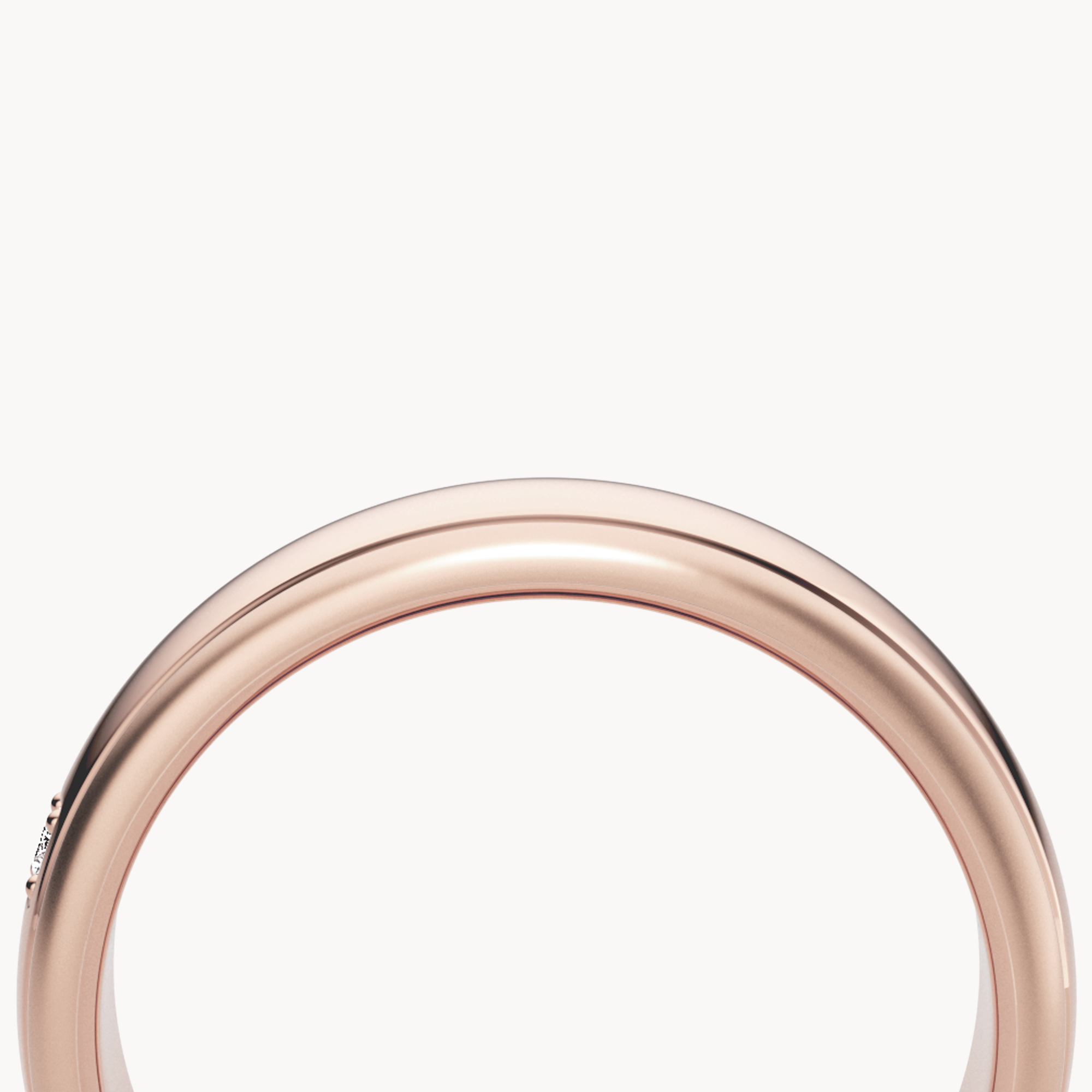 Square Solitaire Wedding Band