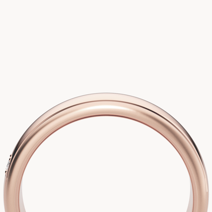 Square Solitaire Wedding Band