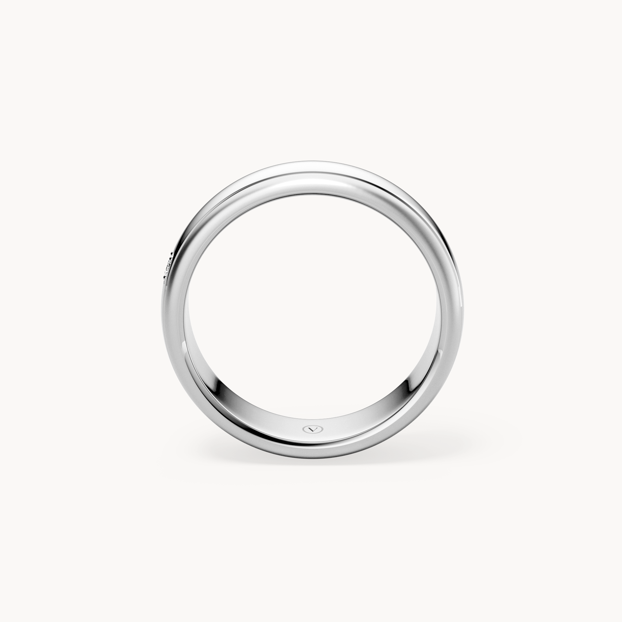 Square Solitaire Wedding Band