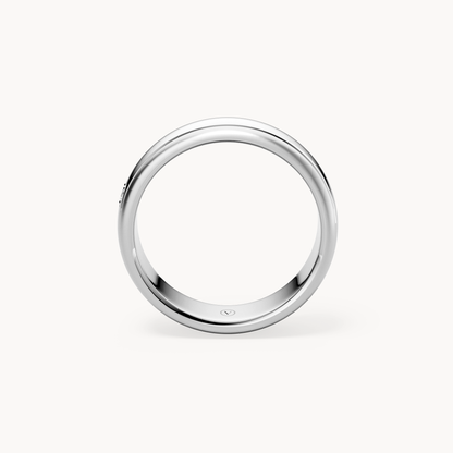 Square Solitaire Wedding Band