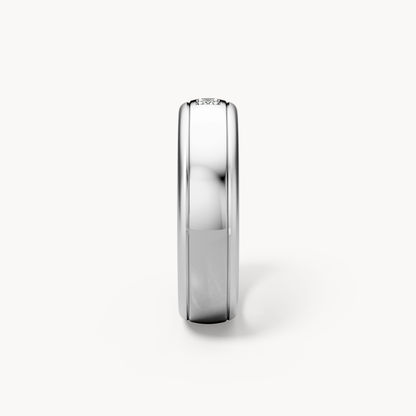 Square Solitaire Wedding Band