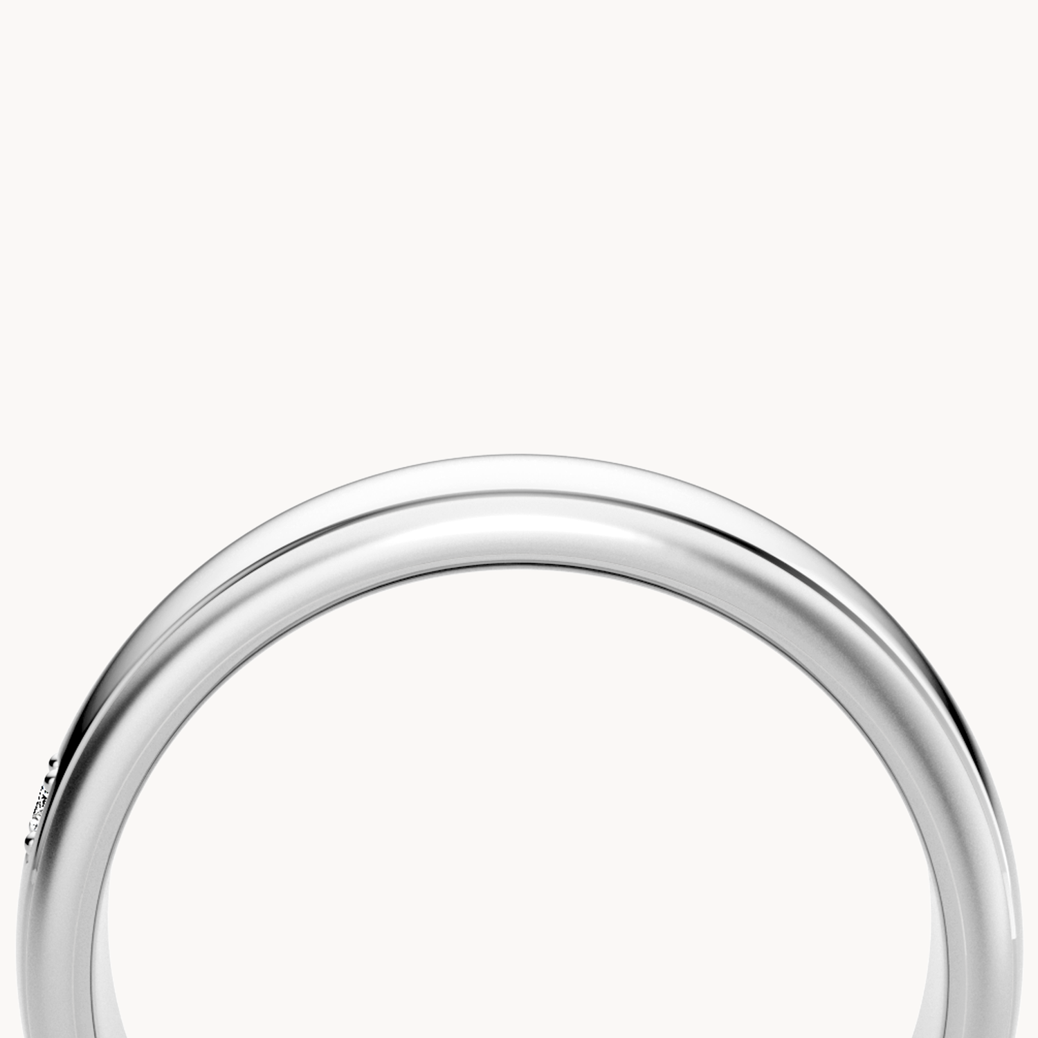 Square Solitaire Wedding Band