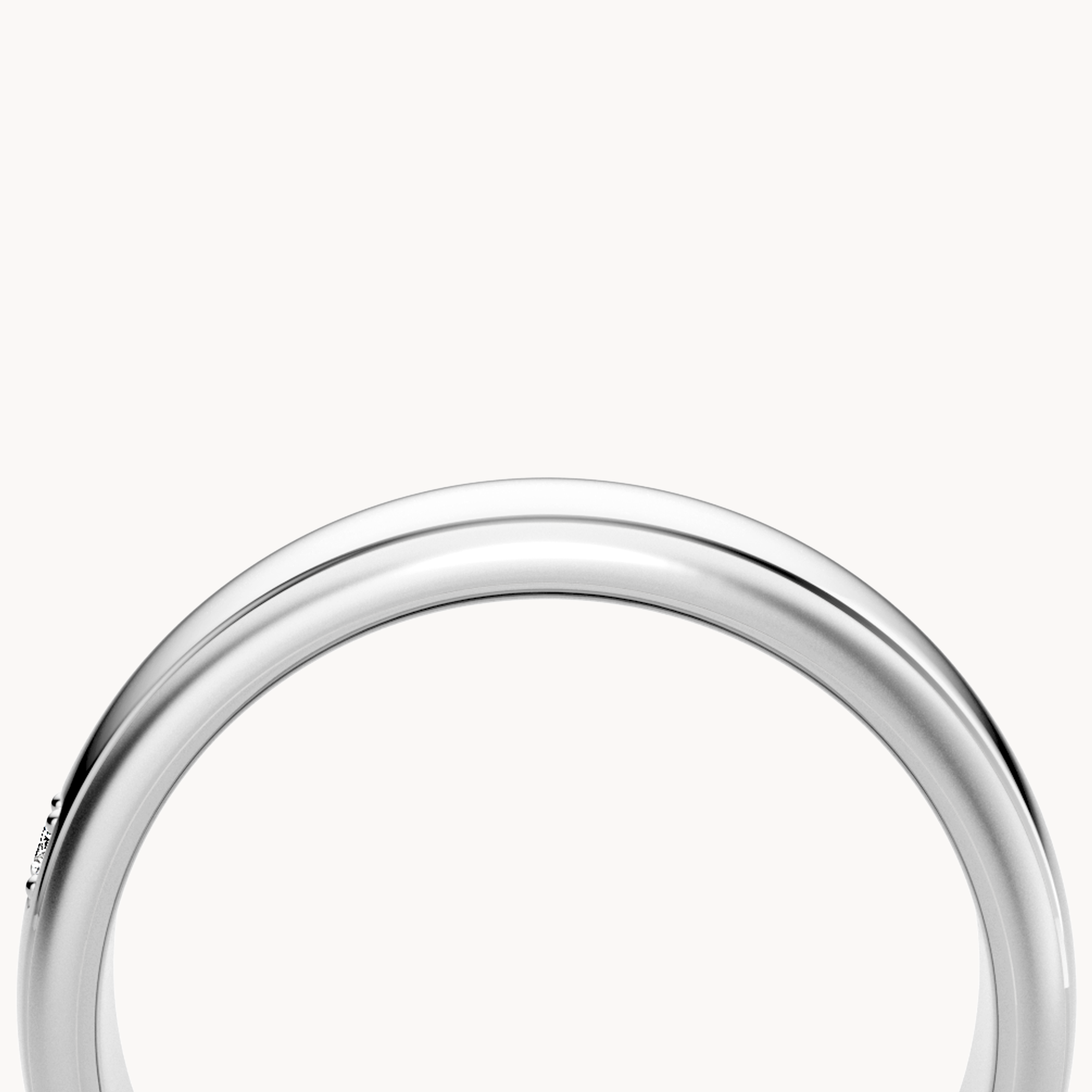 Square Solitaire Wedding Band