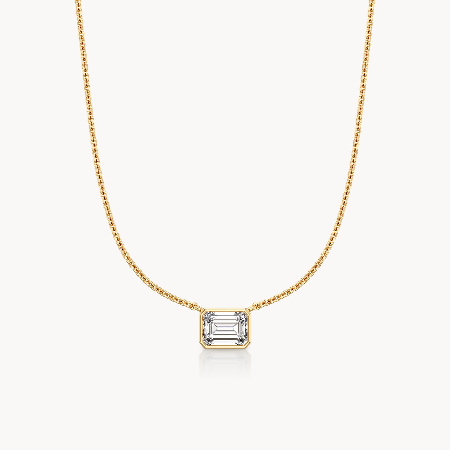 Bezel Halskette Emerald