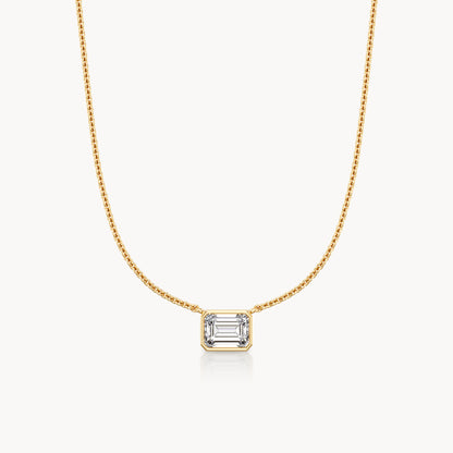 Bezel Halskette Emerald