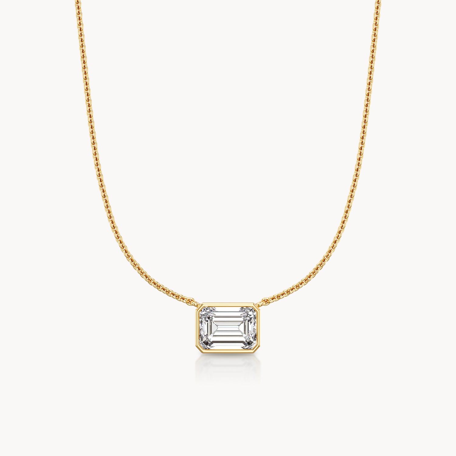 Bezel Halskette Emerald