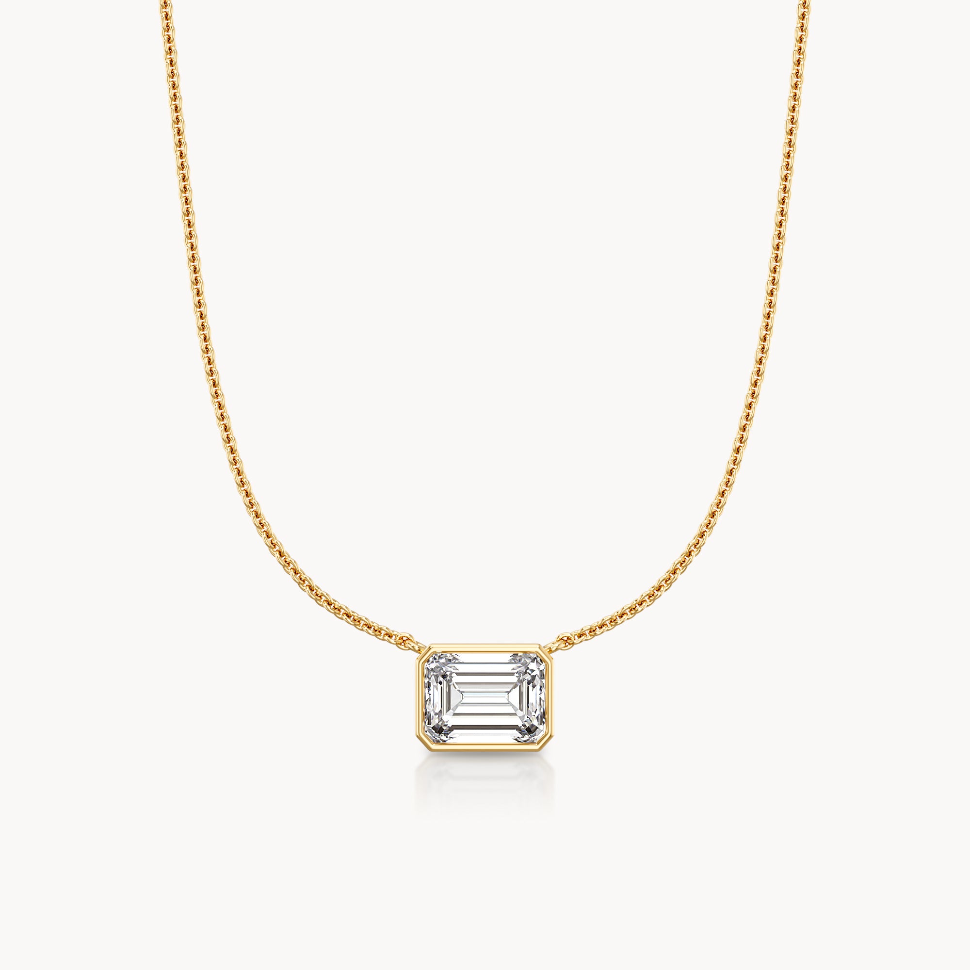 Bezel Halskette Emerald