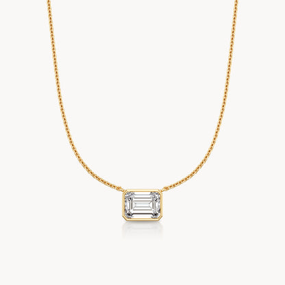 Bezel Halskette Emerald