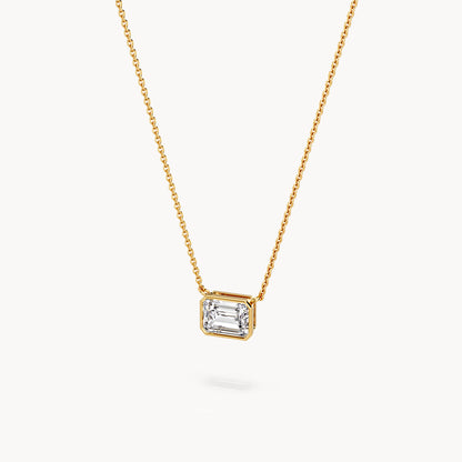 Bezel Halskette Emerald