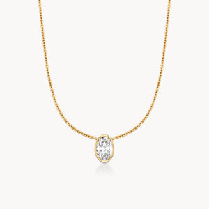 Bezel Necklace Oval