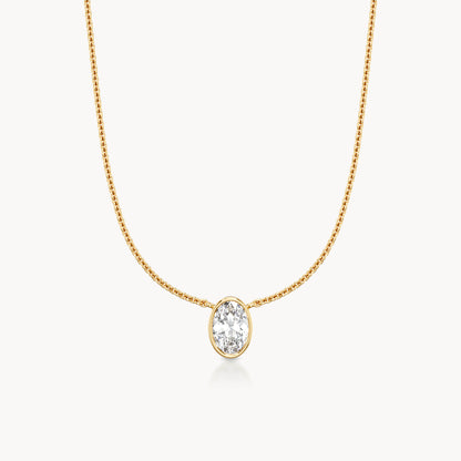 Bezel Necklace Oval