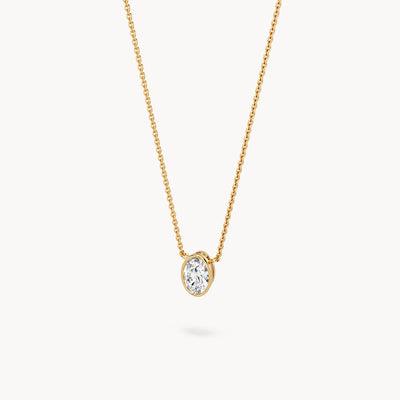 Bezel Necklace Oval