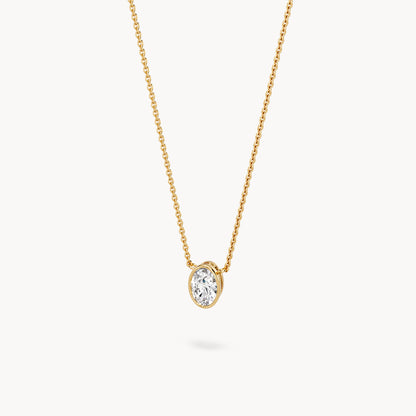Bezel Necklace Oval