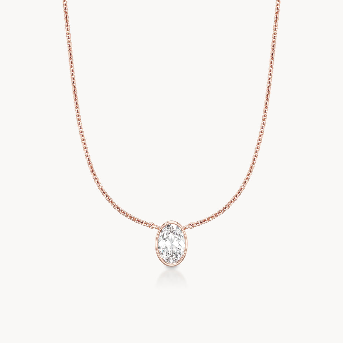 Bezel Necklace Oval