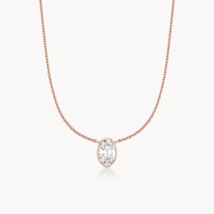 Bezel Necklace Oval