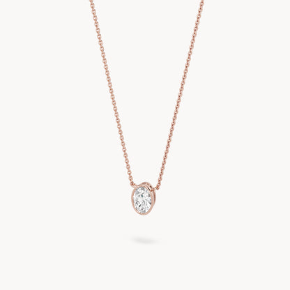 Bezel Necklace Oval