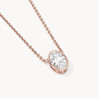 Bezel Necklace Oval