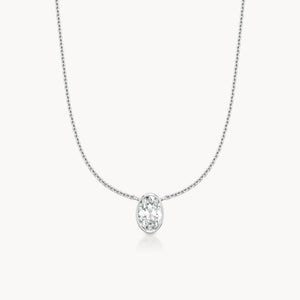 Bezel Necklace Oval