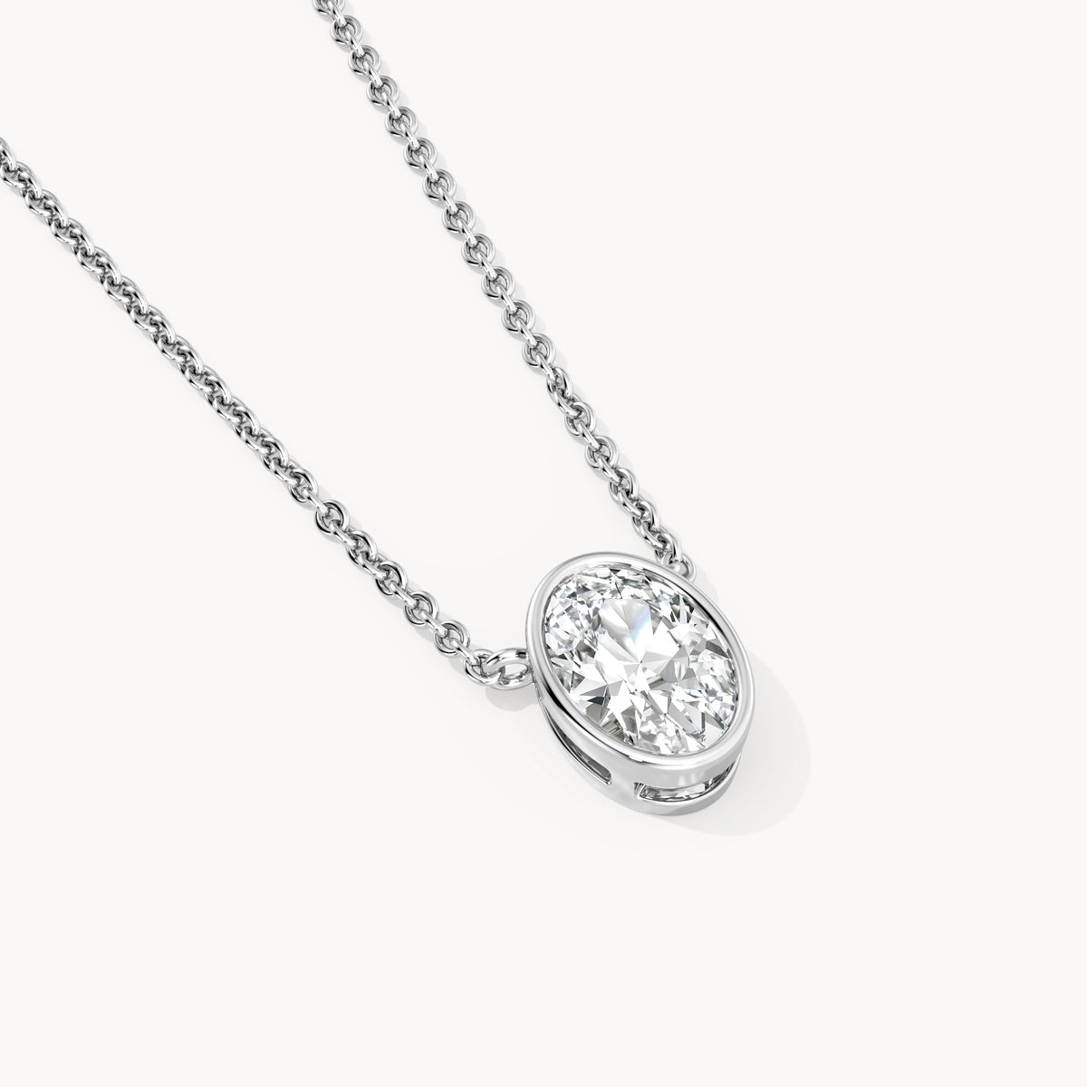 Bezel Necklace Oval