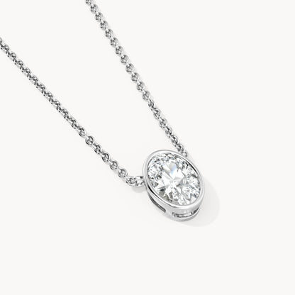 Bezel Necklace Oval