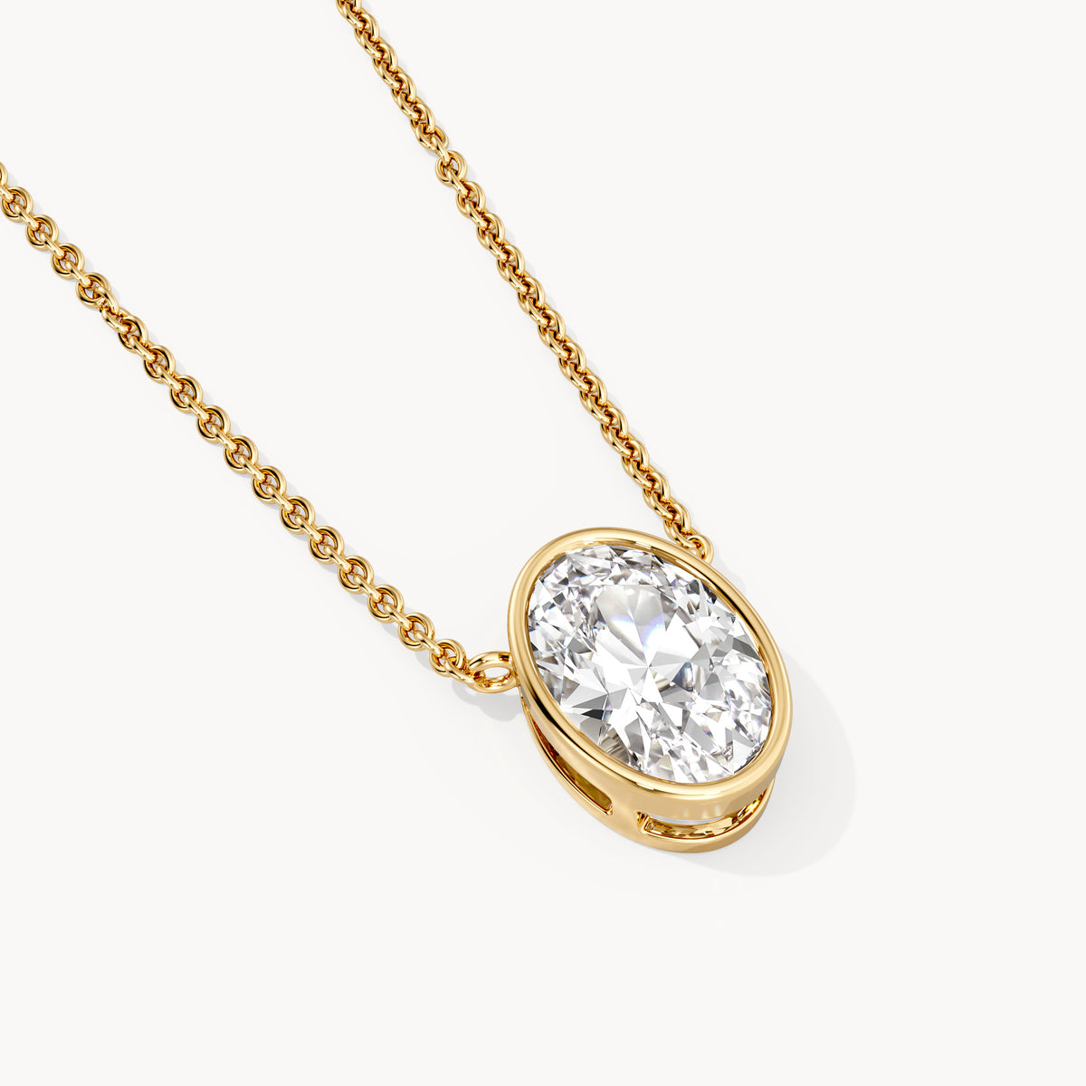 Bezel Necklace Oval
