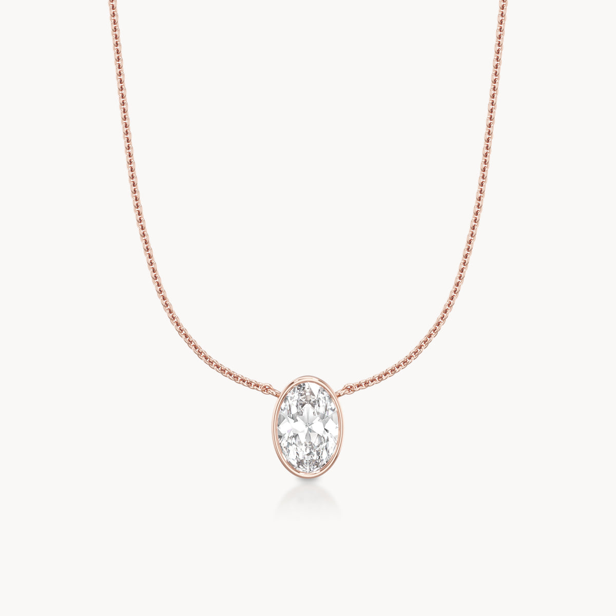 Bezel Necklace Oval