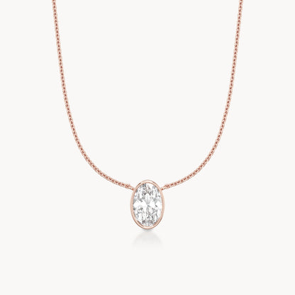 Bezel Necklace Oval