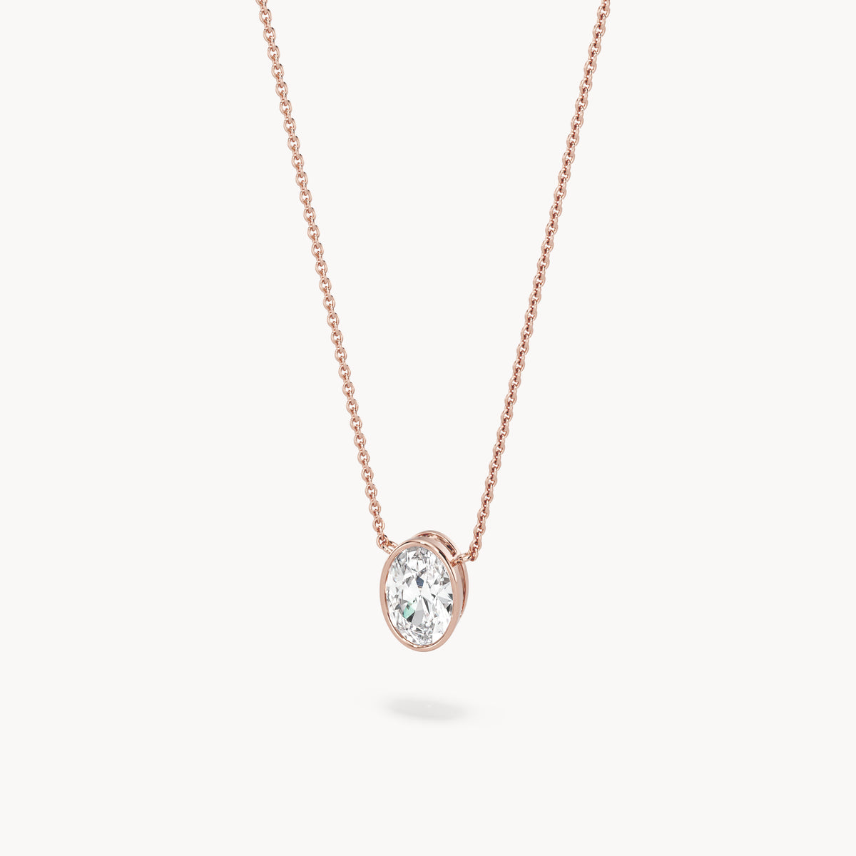 Bezel Necklace Oval