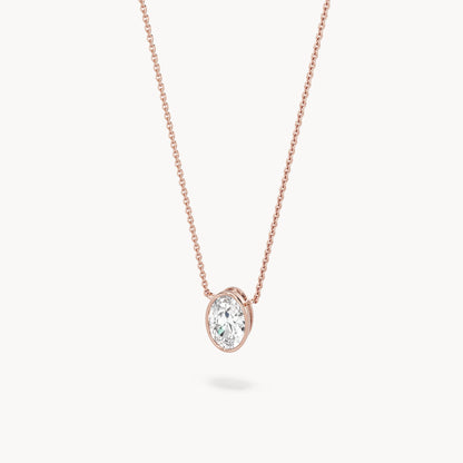 Bezel Necklace Oval