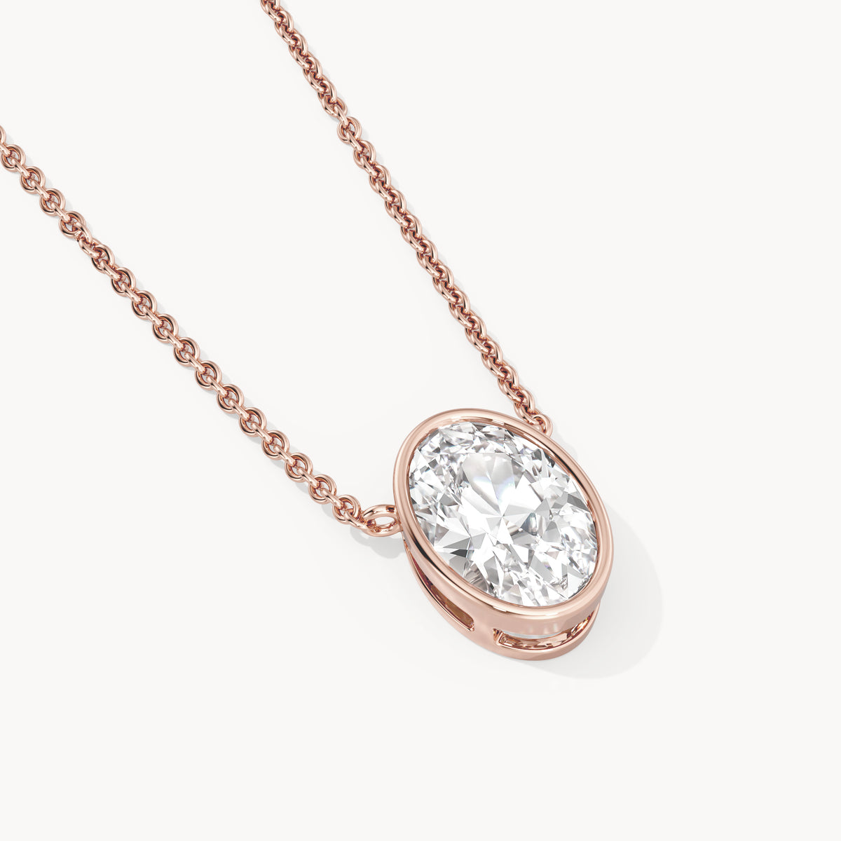 Bezel Necklace Oval