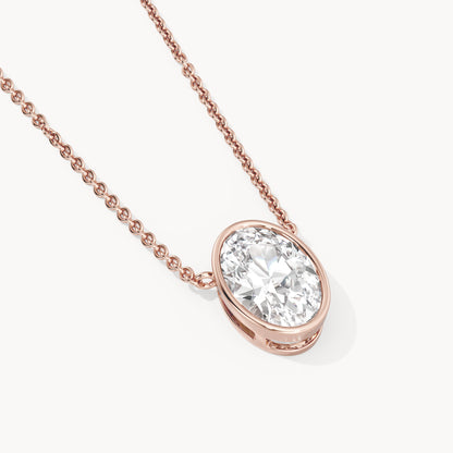 Bezel Necklace Oval