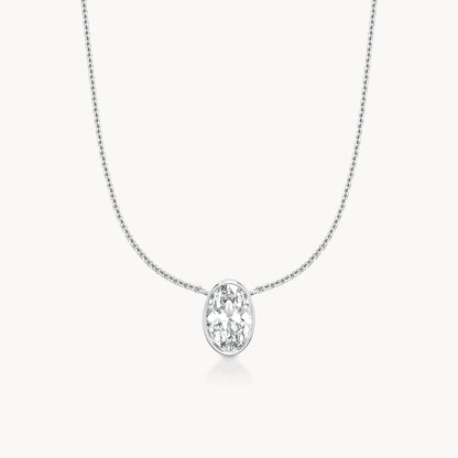 Bezel Necklace Oval