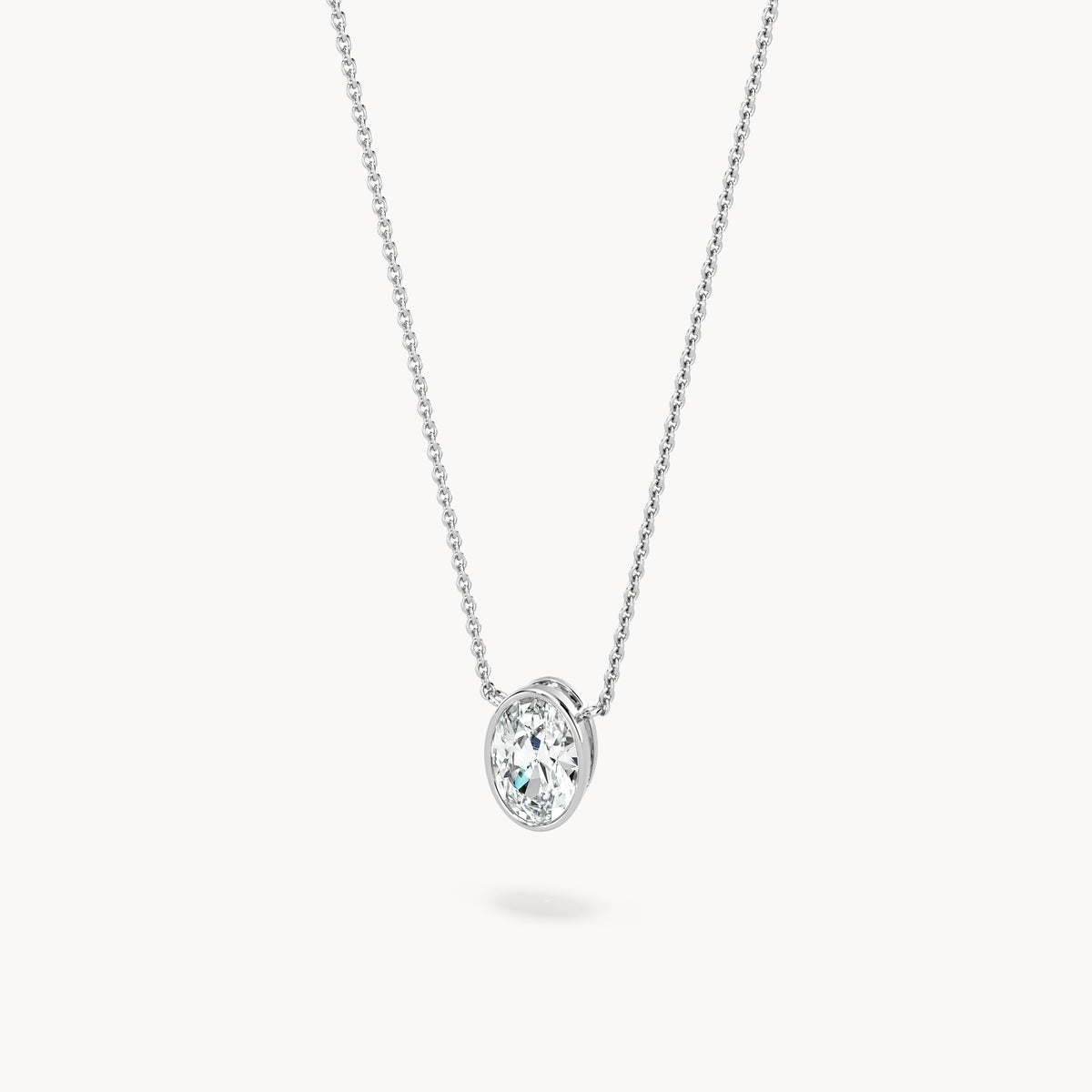 Bezel Necklace Oval