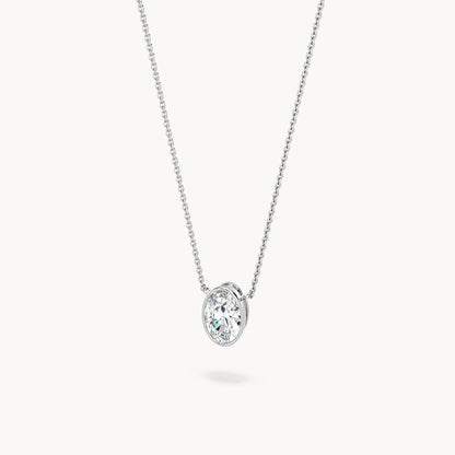 Bezel Necklace Oval