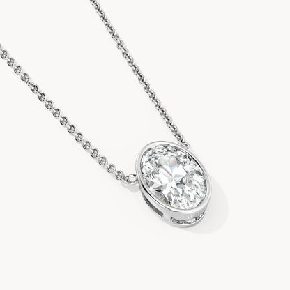 Bezel Necklace Oval