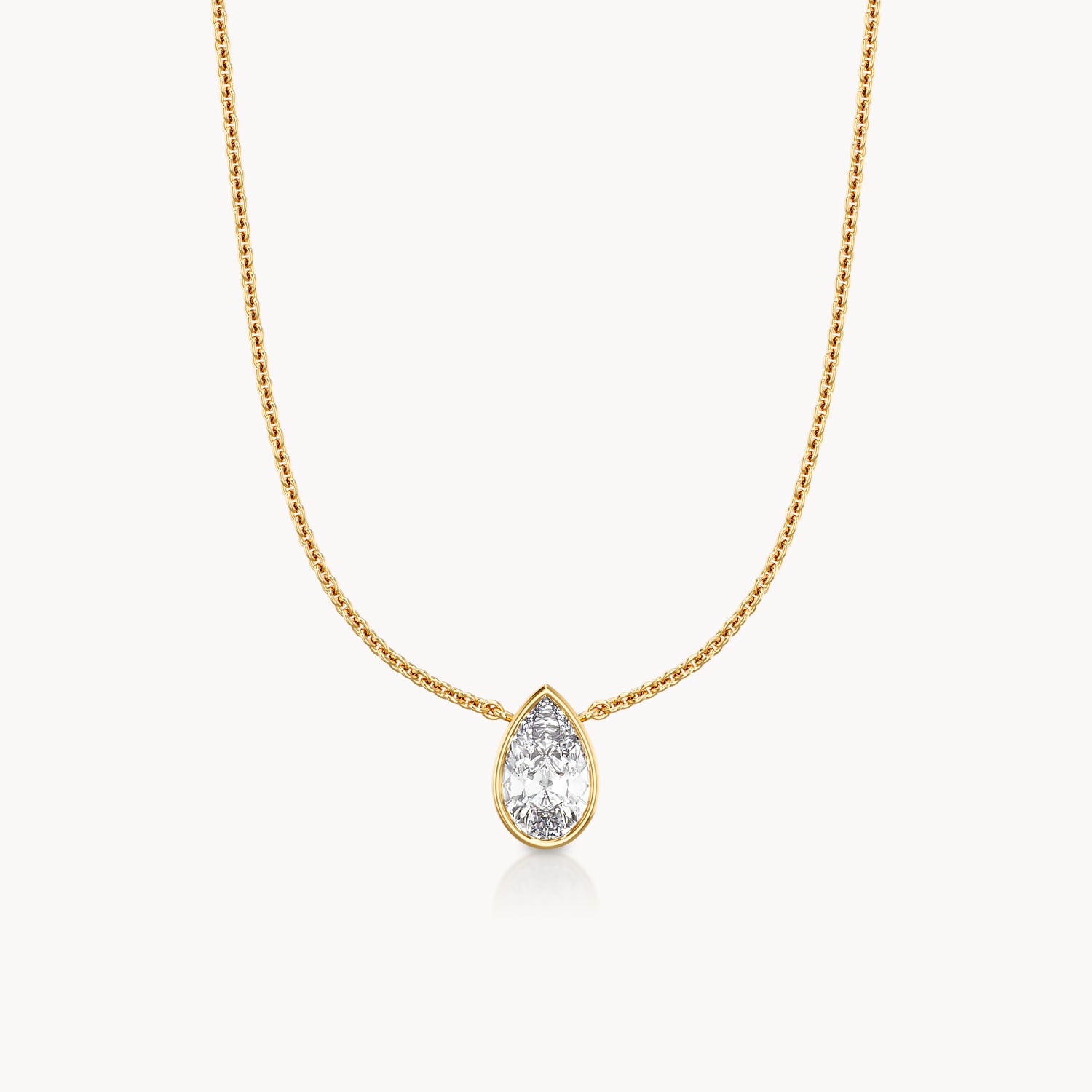 Bezel Halskette Tropfen