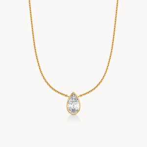Bezel Halskette Tropfen