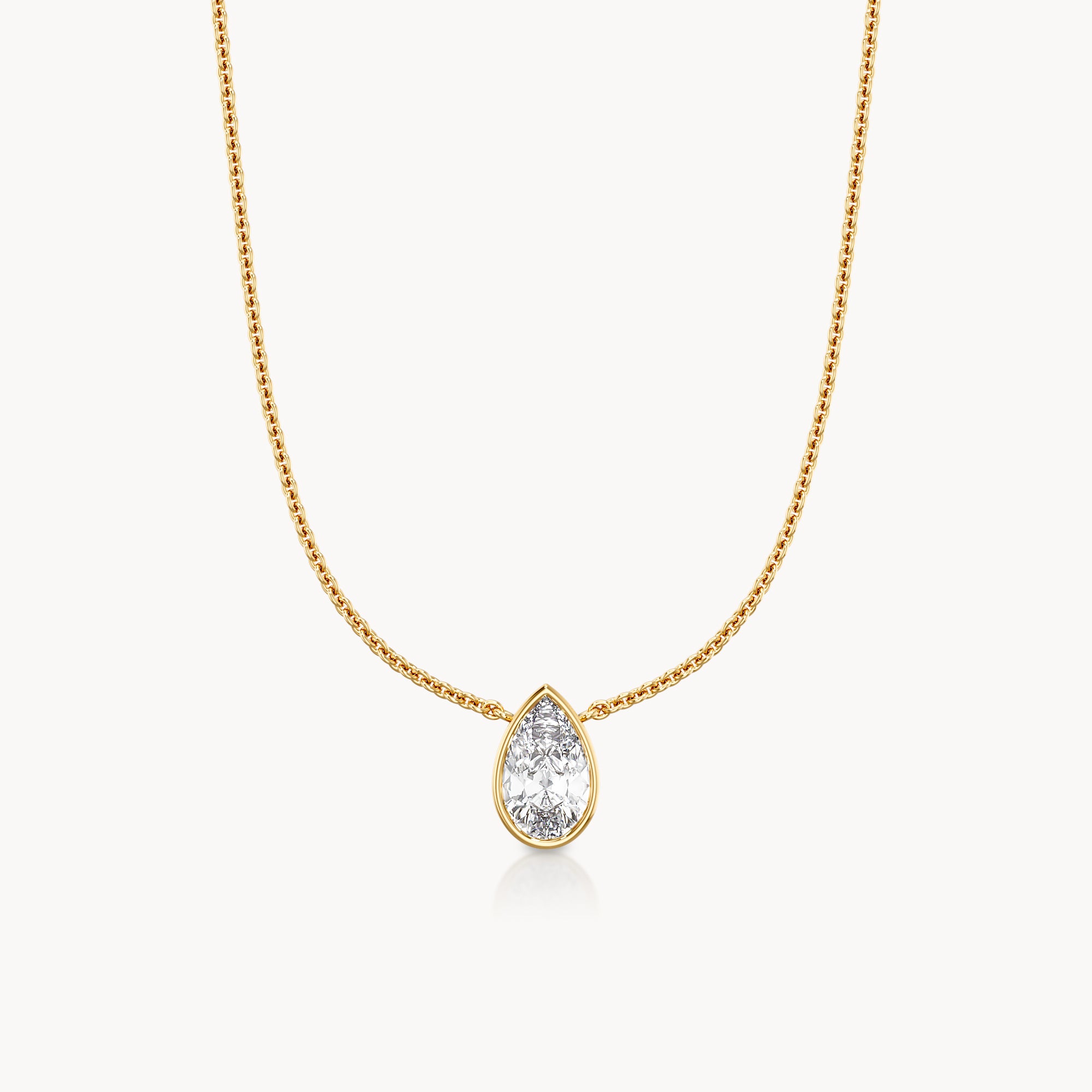 Bezel Halskette Tropfen