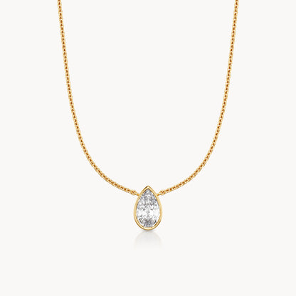 Bezel Halskette Tropfen