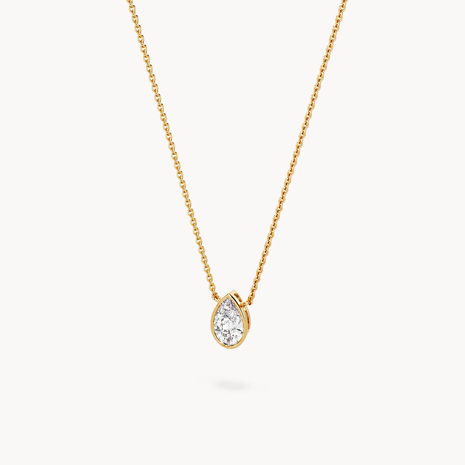 Bezel Halskette Tropfen
