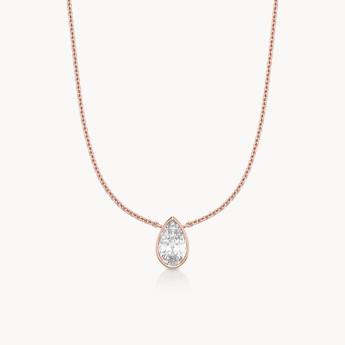 Bezel Halskette Tropfen