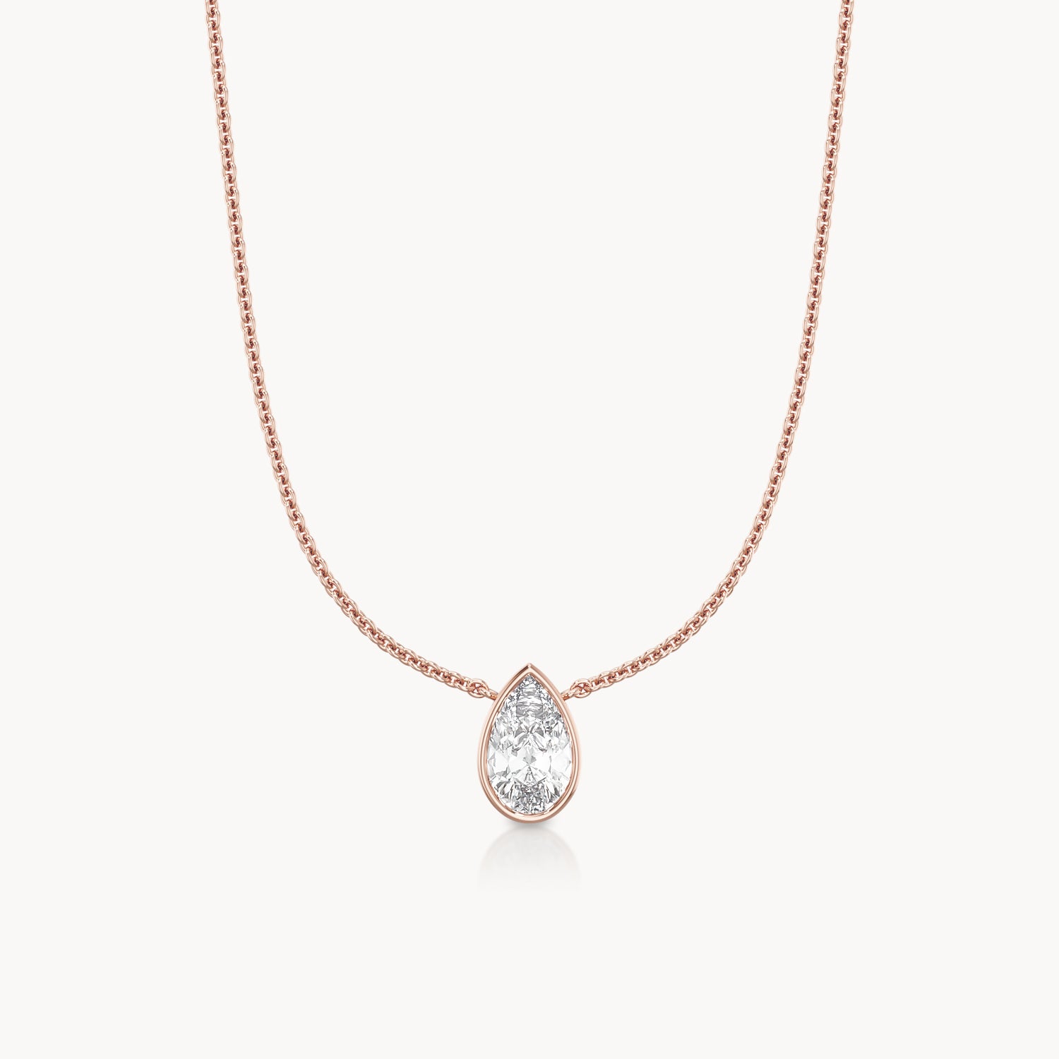 Bezel Halskette Tropfen