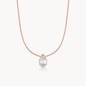 Bezel Halskette Tropfen