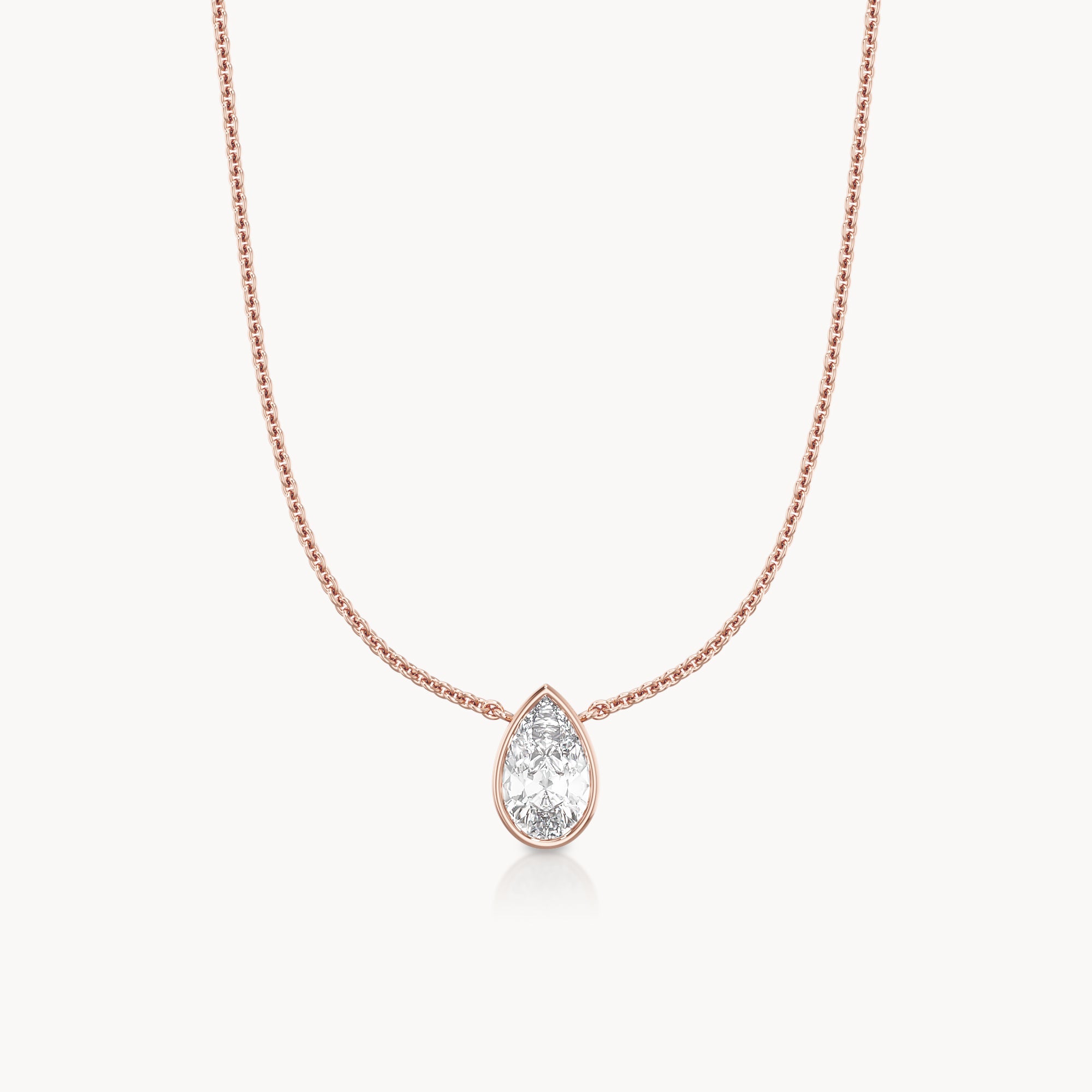 Bezel Halskette Tropfen