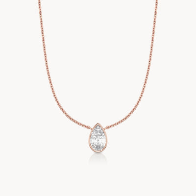 Bezel Halskette Tropfen