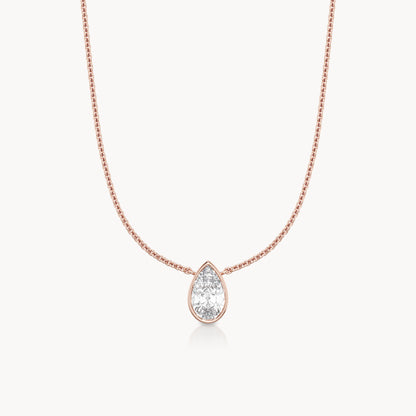 Bezel Halskette Tropfen
