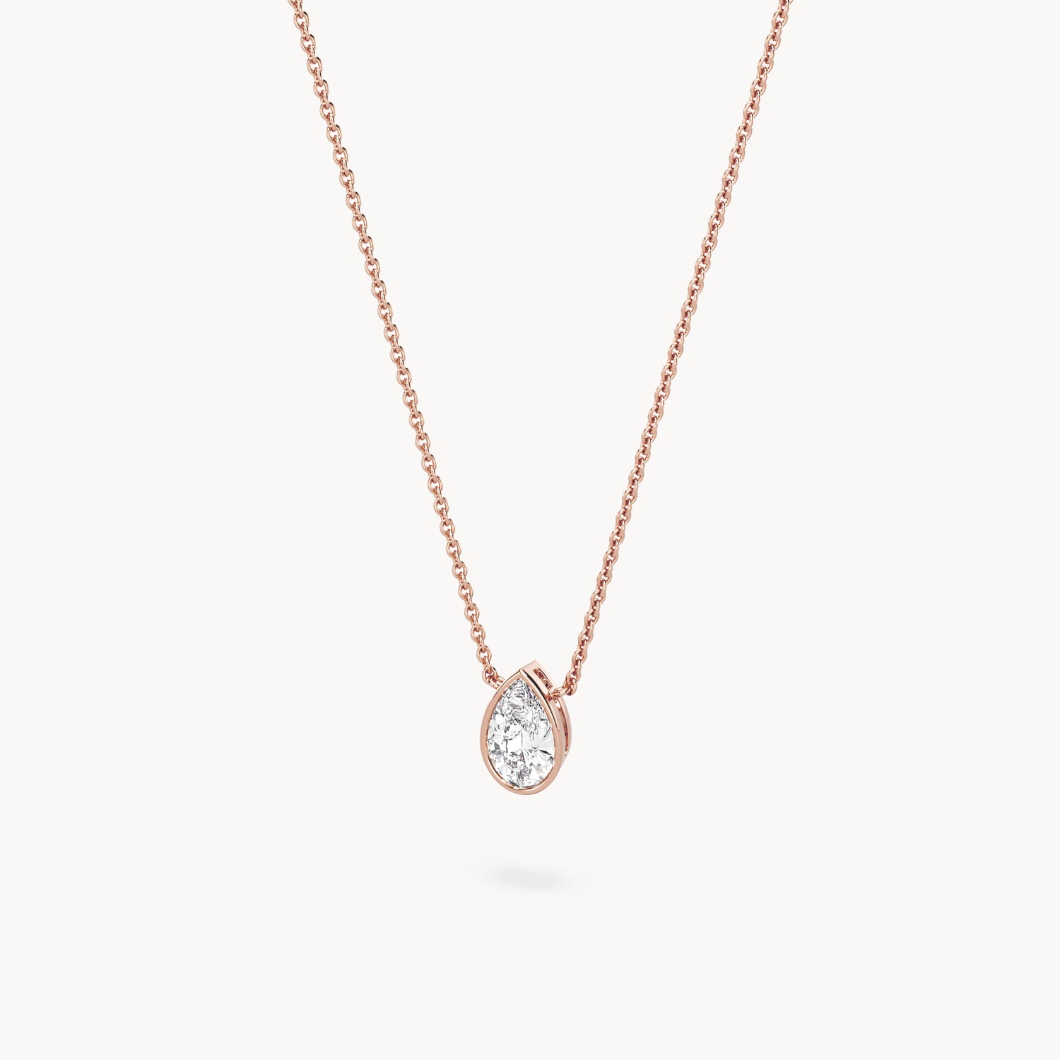 Bezel Halskette Tropfen
